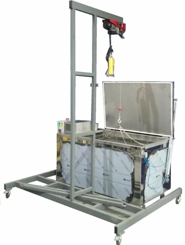 Entlackungsbecken 1250 x 800 mit Kran