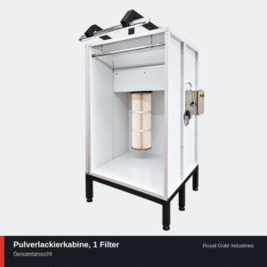 Pulverlackierkabine mit 1 Filter / 1 Ventilator
