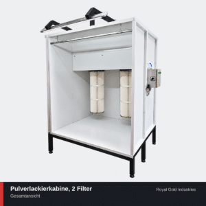 Pulverlackierkabine mit 2 Filtern / 2 Ventilatoren